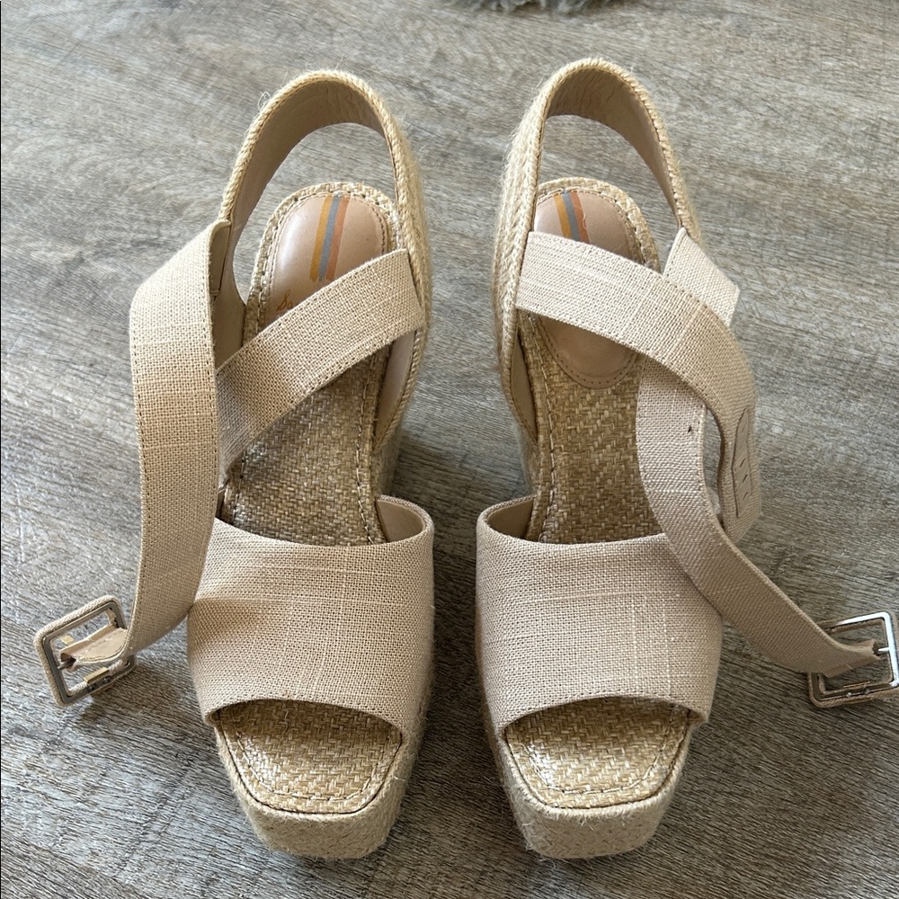 Sam Edelman Tan Espadrille Wedges